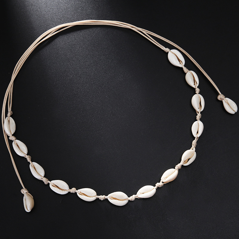 European and American Fashion Cross-Border Sold Jewelry Hawaiian Style Personal Leisure Necklace Shell Short Clavicle Necklace
