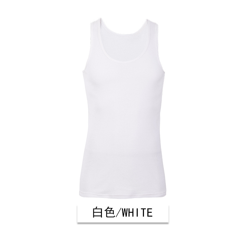 Men's Cotton Vest Summer Thin Inner Wearing Bottoming Shirt Cotton Old Man Shirt Hurdle White Vest Men's Wholesale