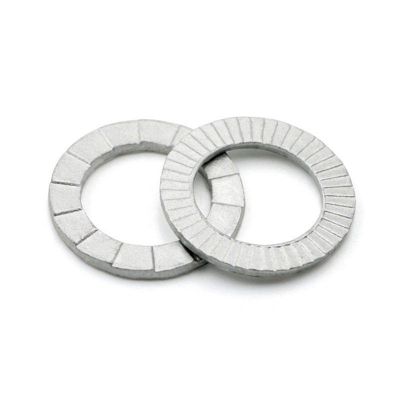 厂家直销din25201防松垫圈 双叠自锁垫圈嵌入式锁紧垫片镀达克罗