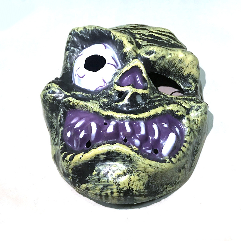 跨境新款恐怖爆眼面具整蛊吓人鬼脸道具万圣诞节舞会表演儿童面具