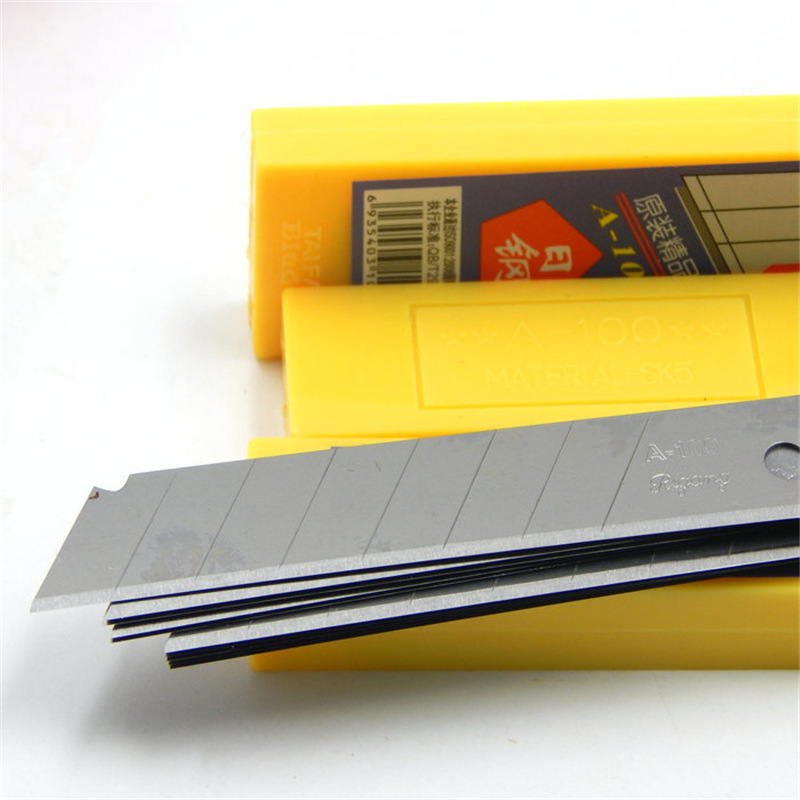 Rigang A- 100 Blade Large Art Knife 18mm Blade Cutting Paper Knife Blade 10 Pieces/Box Wholesale