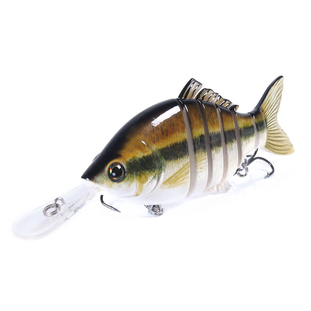 外贸热销路亚假饵多节鱼饵15cm-31.5g 长舌板多节鱼仿生硬饵6色