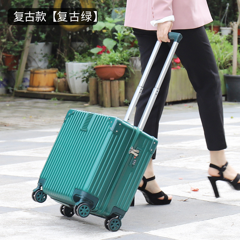 Trolley Case Retro 18-Inch Luggage Suitcase Men's and Women's Small Password Suitcase Luggage Suitcase Gift Box