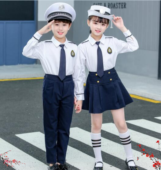 儿童礼服白色海军套装幼儿园园服学生校服升国旗奏国歌升旗手服装