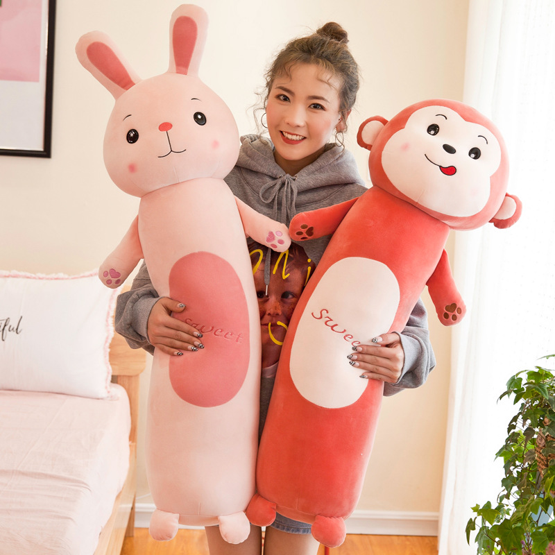 Creative Foreign Trade Cylindrical Sleeping Pillow Animal Doll Rabbit Long Plush Toy Children's Doll Doll Wholesale