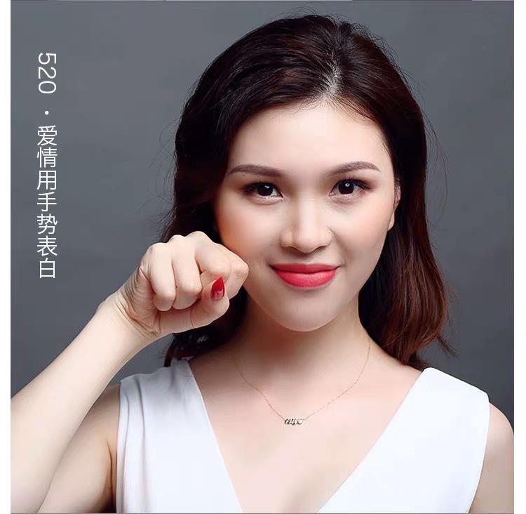 小银家520石头剪刀布表白项链s925纯银手势表白女锁骨链一件代发