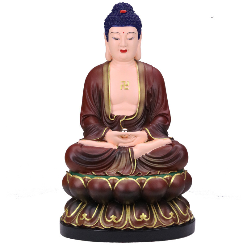 Factory Direct Supply Resin Fiberglass Vairocana Buddha Buddha Statue Home Serving Sakyamuni Buddha Resin Sculpture