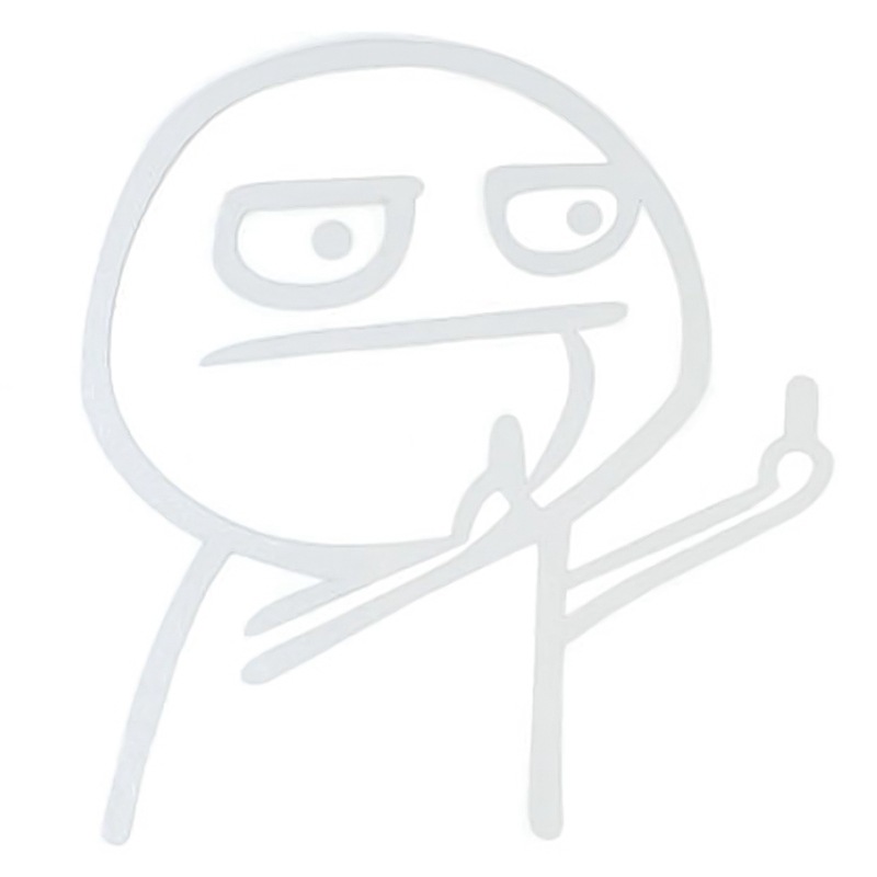 外贸热卖欧美middle finger 汽车贴纸竖中指鄙视搞笑卡通车身车贴