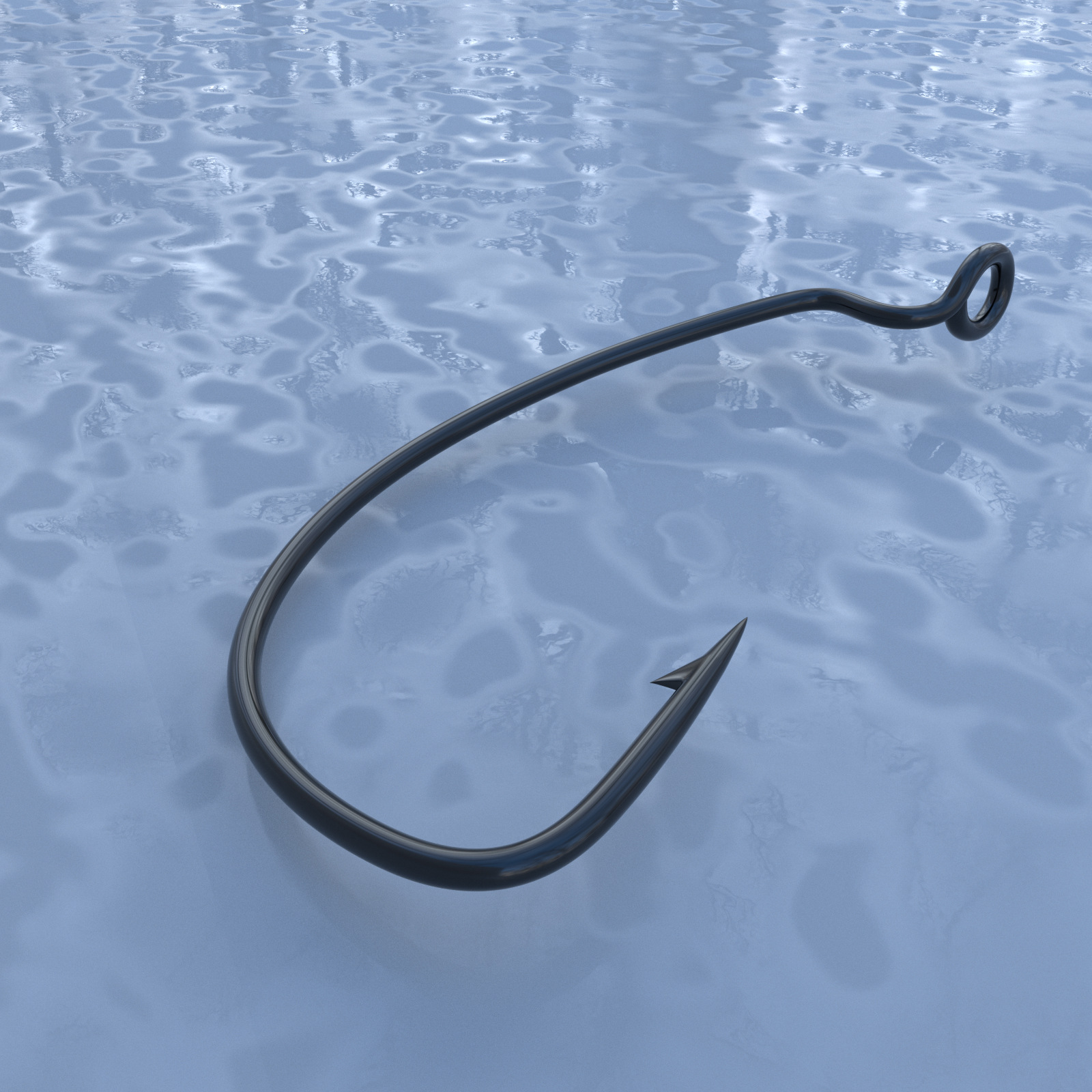 gamakatsu伽马卡兹鱼钩 worm321 带倒刺曲柄钩软虫钩路亚鲈鱼钩