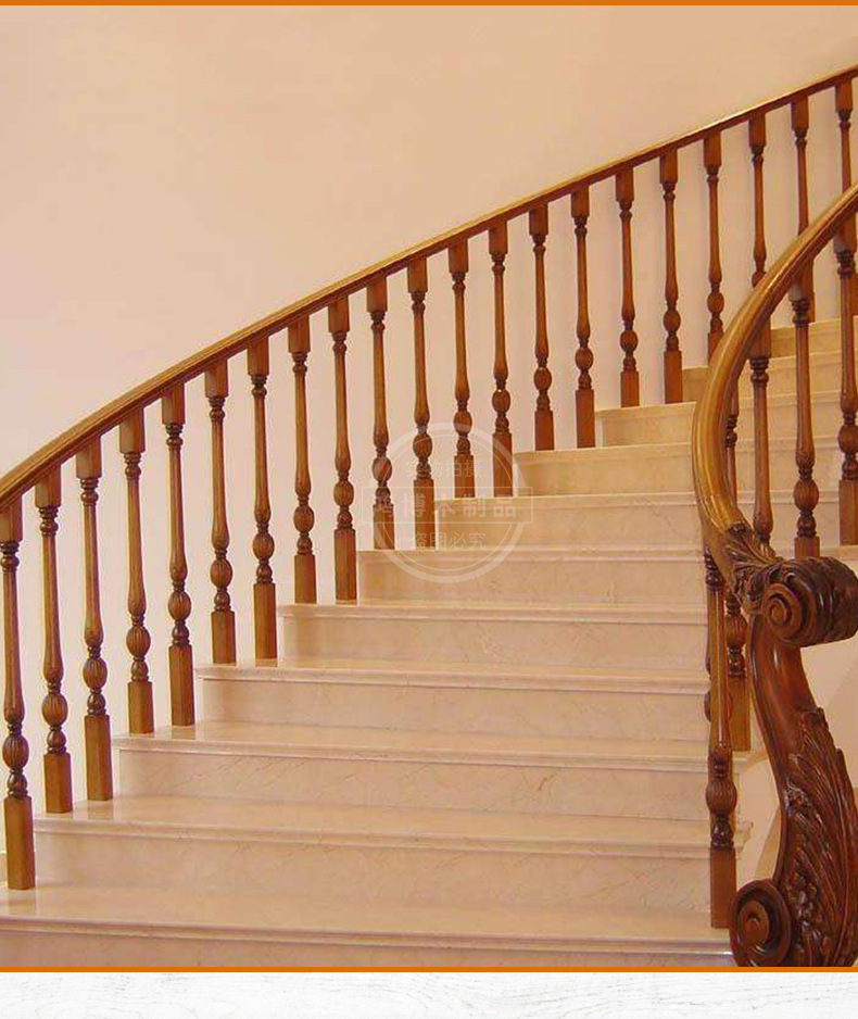 室内实木柱子实木楼梯梯柱 楼梯扶手柱子 楼梯飘窗栏杆护栏定制