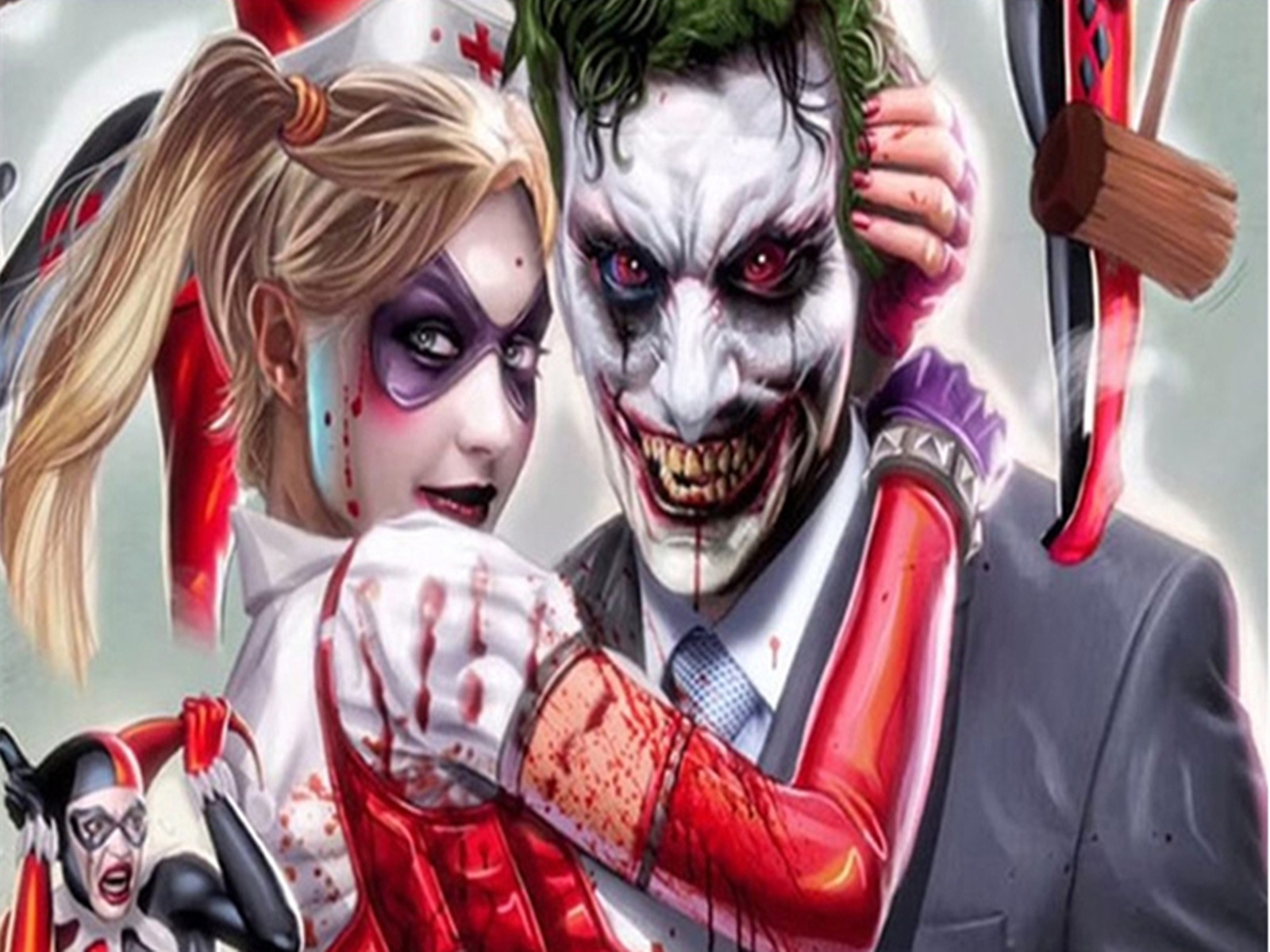 男女恐怖小丑欧美人物钻石画