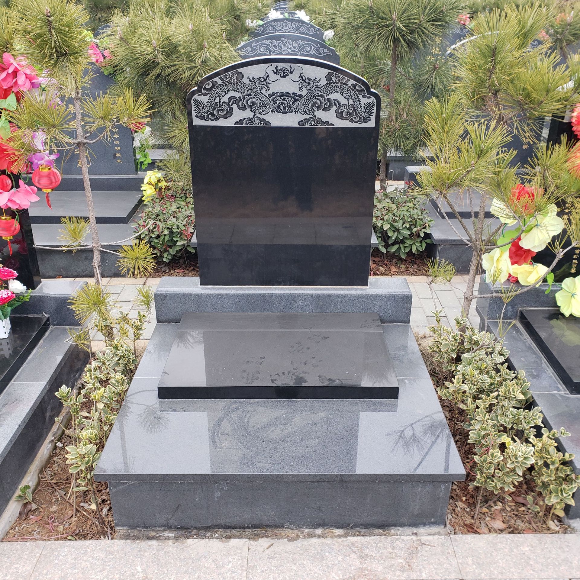 嘉祥石雕石碑 墓碑定制 花岗岩公益公墓石材简约艺术墓碑款式设计