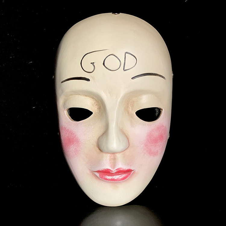 树脂人类清除计划面具恐怖微笑cos扮演道具万圣节笑脸小丑面具男