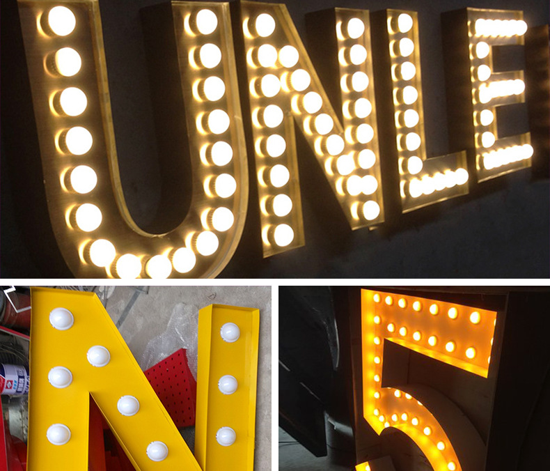 创意新颖婚庆大灯泡子led门头发光字立体大灯泡发光字可定制-阿里巴巴