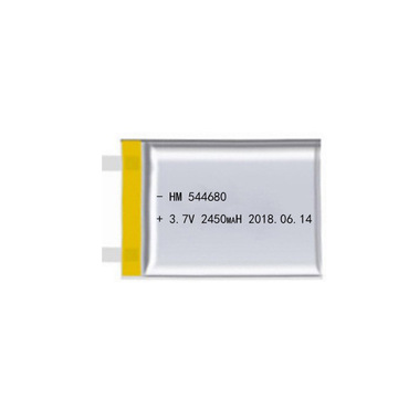 544680聚合物锂电池3.7v2450mah智能手机电动工具警报灯电芯
