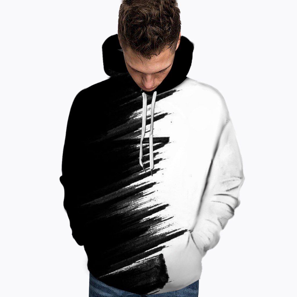 欧美黑白卫衣图片