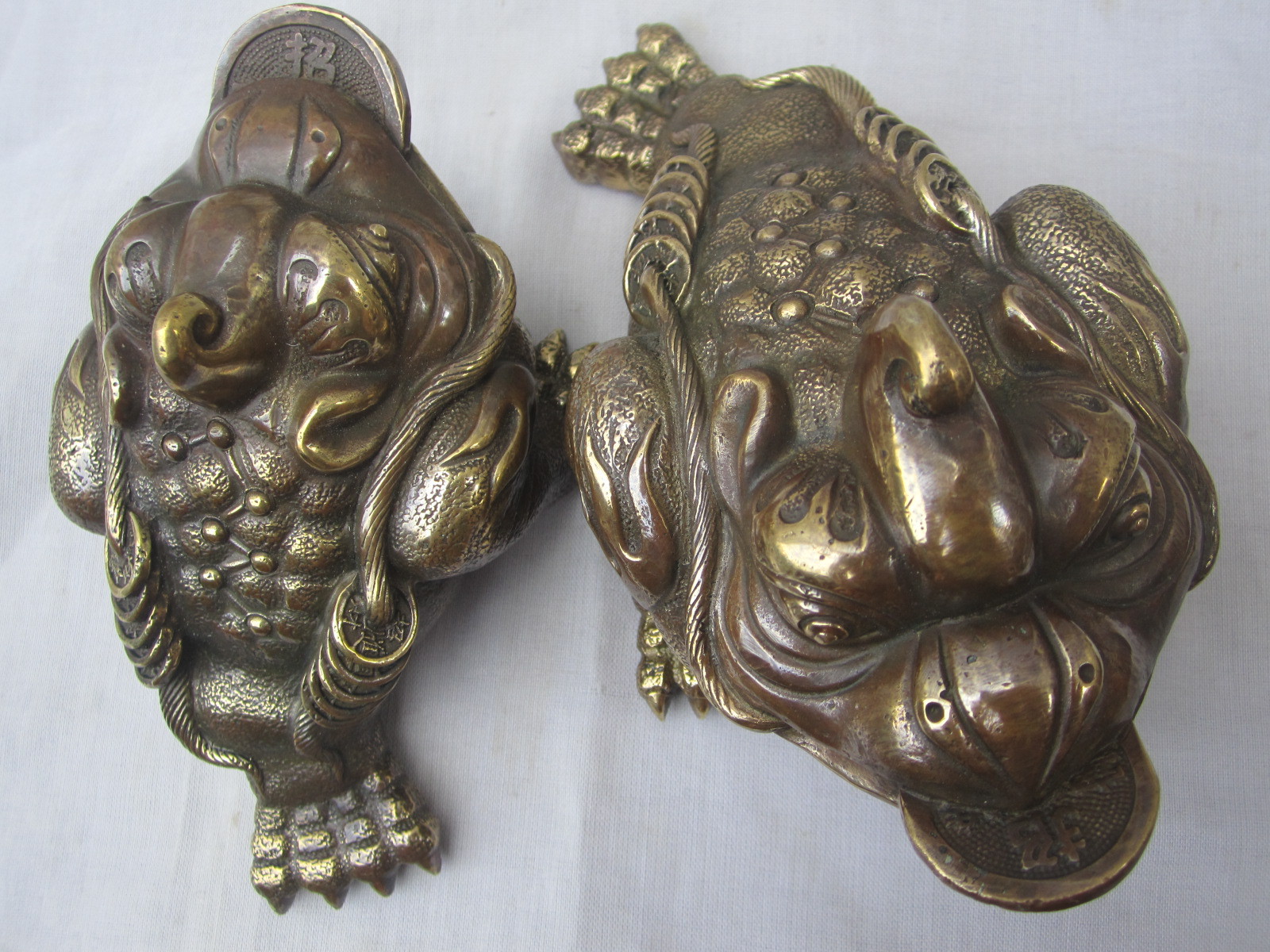 开光纯铜金蟾摆件商务礼品 招财旺财三脚蟾蜍仿古铜金蝉风水摆件