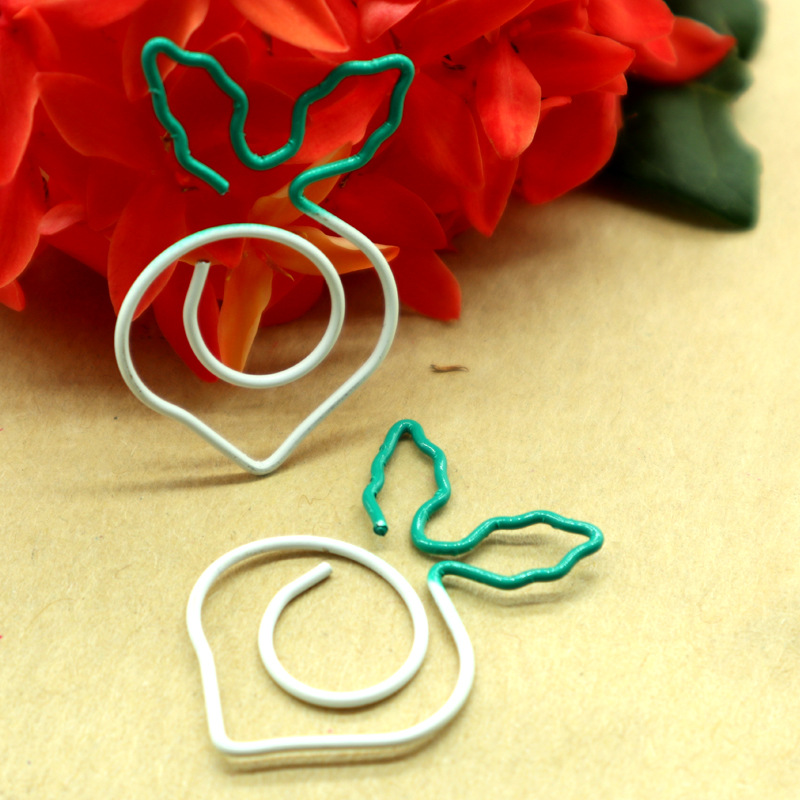 创意蔬菜曲别针卡通可爱白萝卜造型彩色回形针