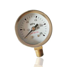 供氧气压力表径向氧压表高压特气压力表氧气灌压力表YO-40 25MPA