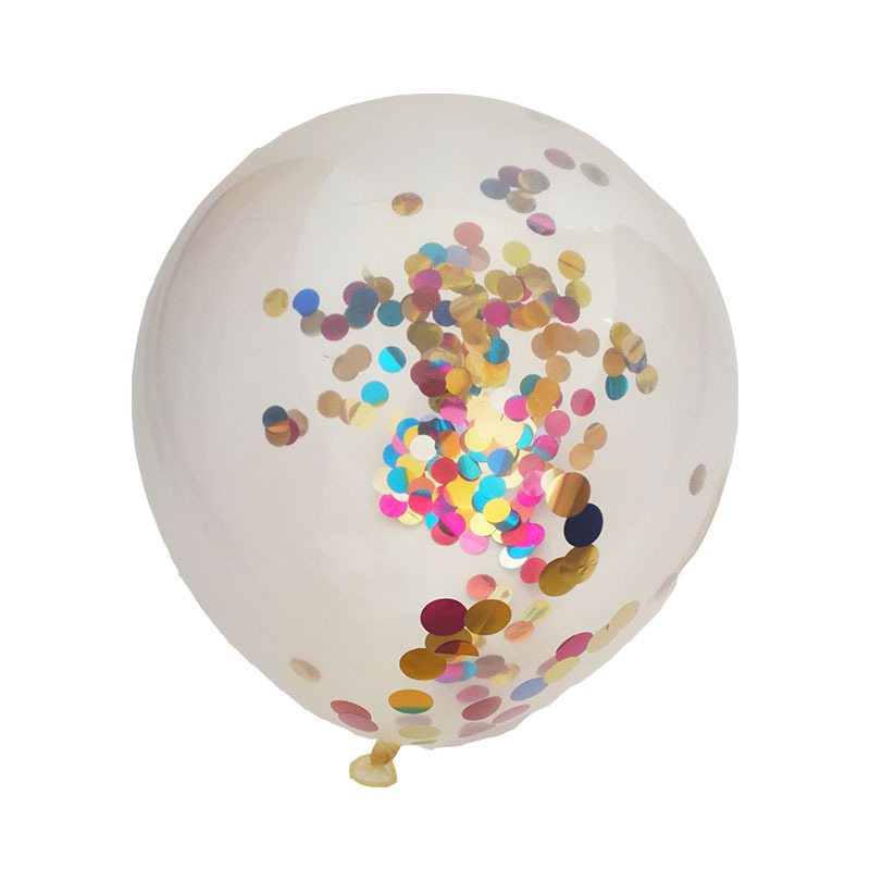 3G 12 Inch Transparent Sequin Balloon Wedding Birthday Party Celebration Decoration Balloon Wechat Push Gift 100