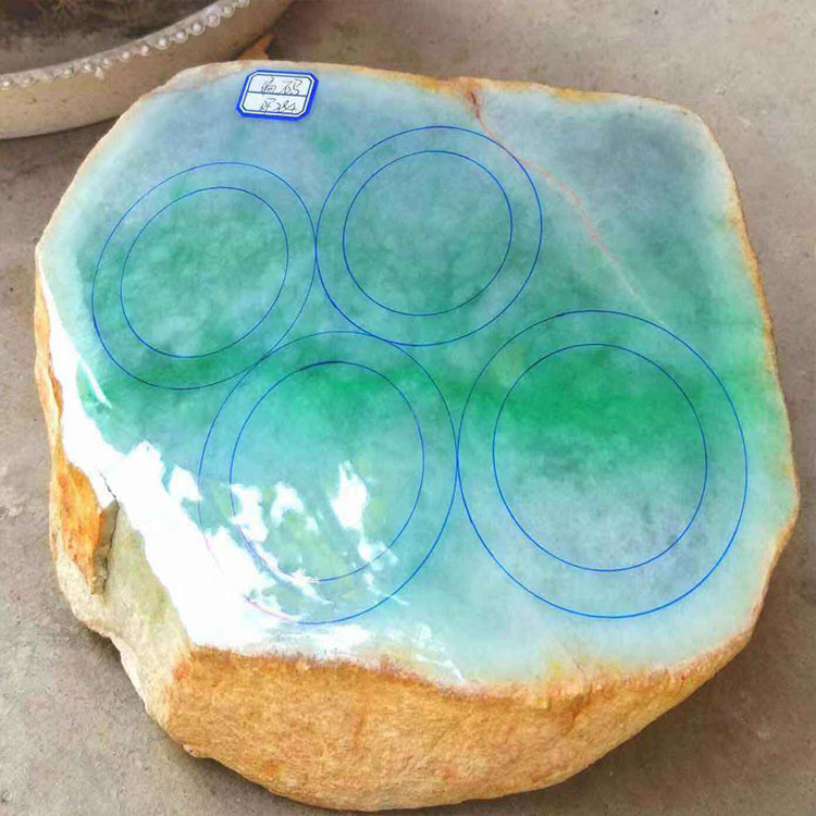 缅甸翡翠a货原石半明手镯料高冰玻璃种毛料批发公斤戒面直播-阿里巴巴