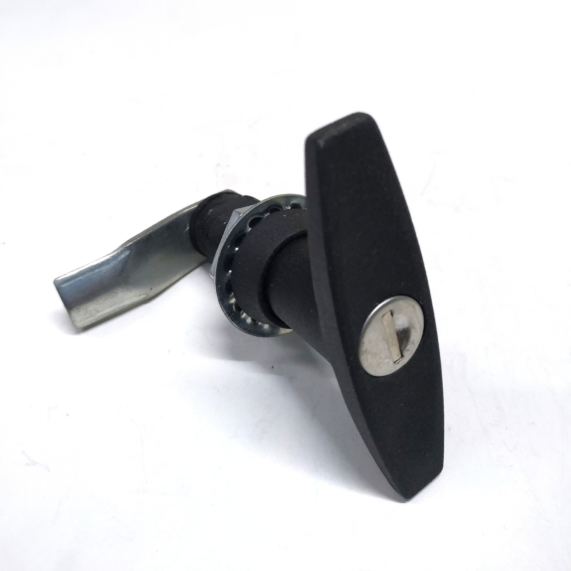 t型手柄压缩收紧圆柱转舌锁ms816-1t锌合金防松拉紧机箱柜把手锁