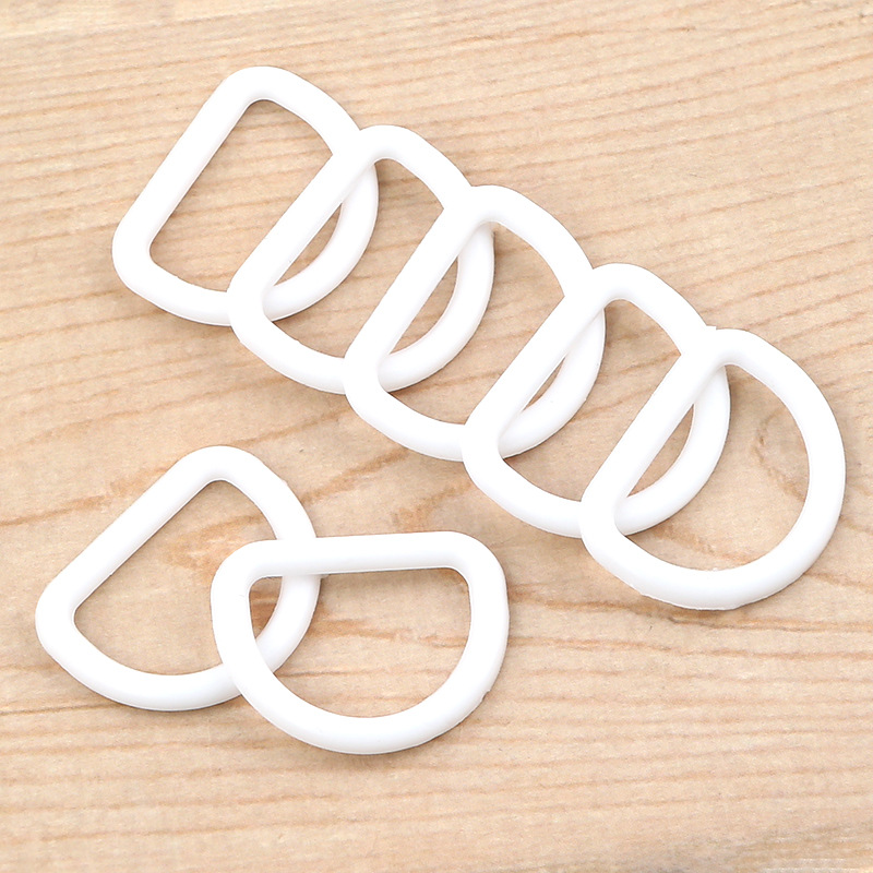 塑料d扣d形扣孕妇裤腰配扣半圆扣松紧带配扣箱包配扣黑色白色d扣