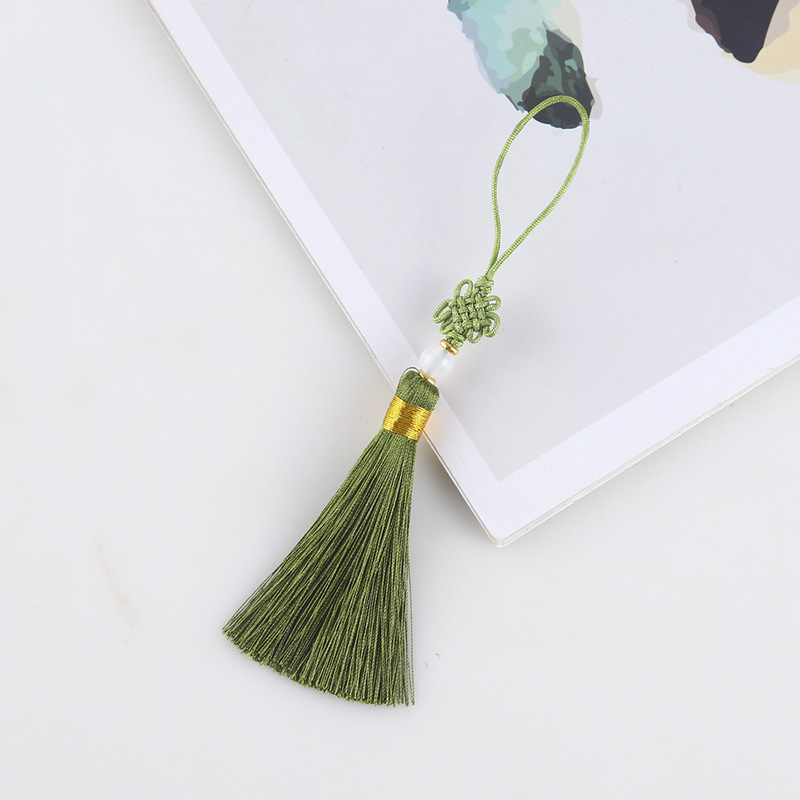 厂家直销手工编织书签穗子玉线中国结小流苏工艺品请柬吊穗玉流苏
