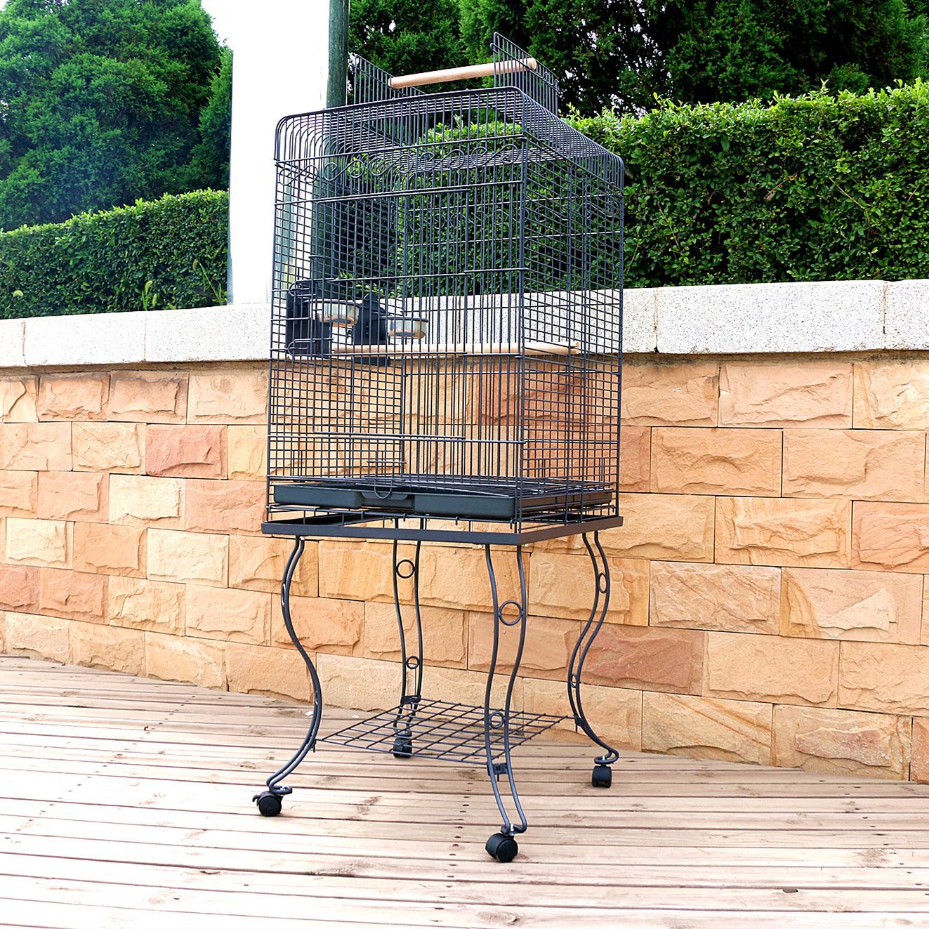 达洋批发鸟笼欧式金属鸟笼大号鸟笼鸟笼坐架豪华鸟笼别墅鸟笼