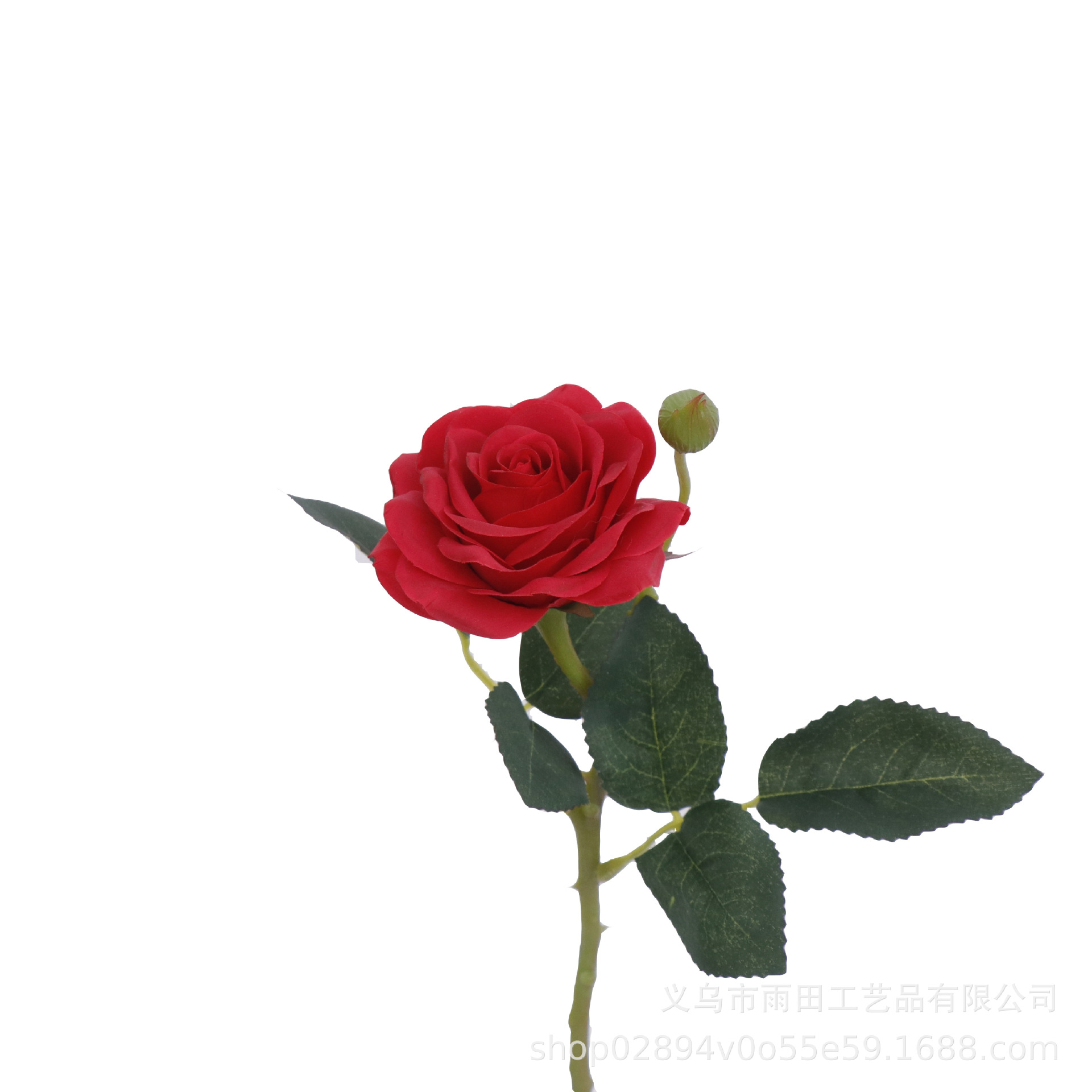 雨田 高仿真保湿玫瑰 单支荷兰玫 春色婚庆装饰假花批发拍摄道具