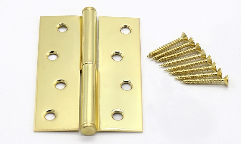 0足厚铁旗形可脱卸合页 门窗五金橱柜镀铜可拆卸铁铰链
