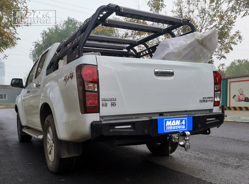 五十铃d-max 瑞迈 铃拓皮卡后杠 竞技杠 改装后护杠 防撞杠保险杠