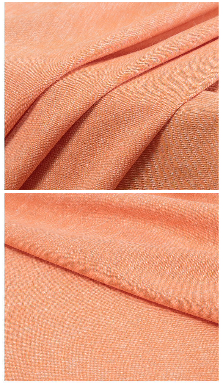 麻棉青年布面料 涤麻棉混纺梭织纯色春夏衬衫裤子布料 现货直供