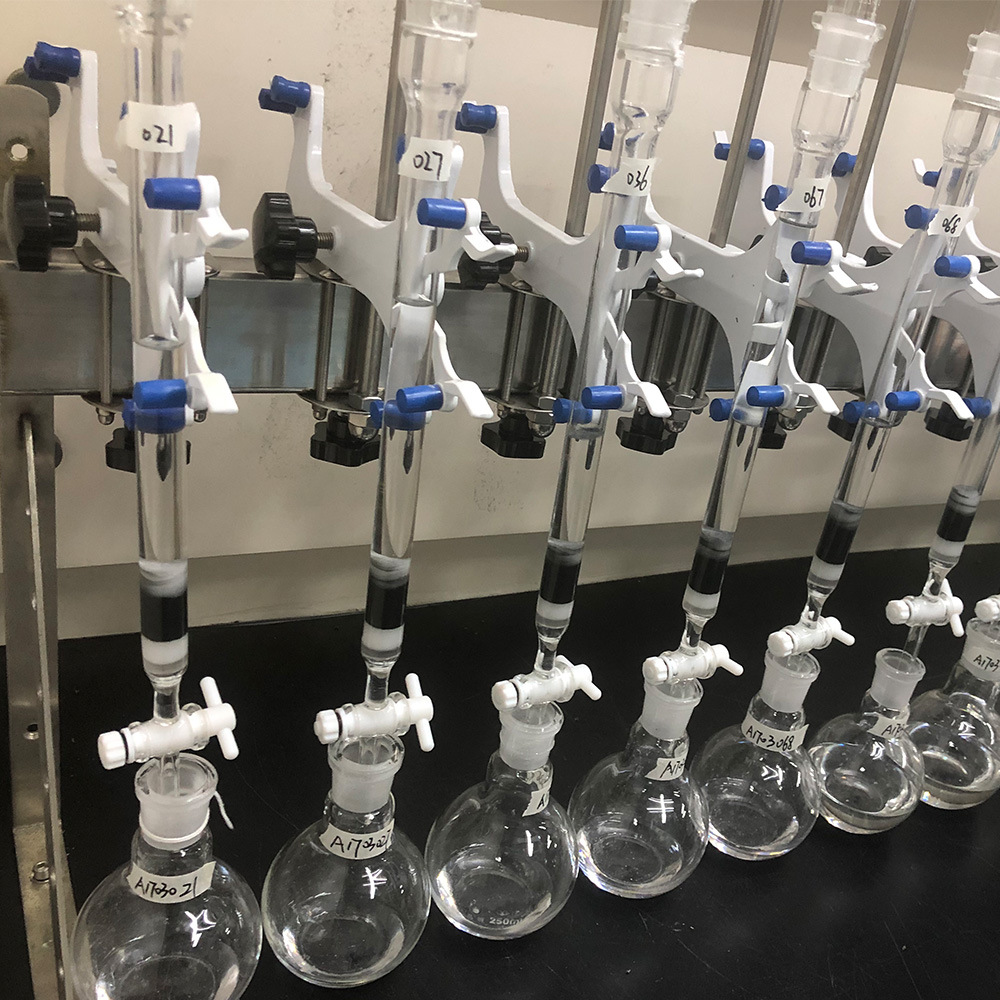 实验室不锈钢层析柱仪器支架冷凝管架子铁架台滴定台架座带蝴蝶夹