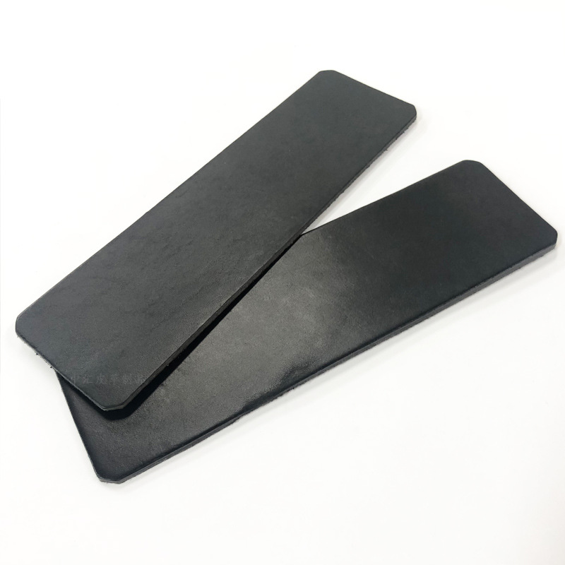 牛皮荡刀板 手工diy裁皮刀磨刀抛光头层牛皮植鞣革黑色荡刀布皮块