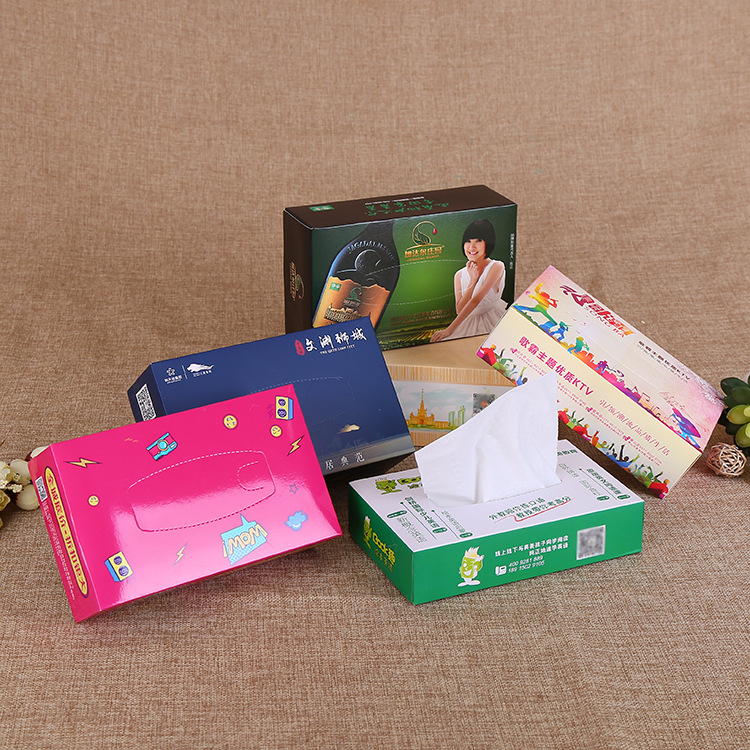 盒装抽纸巾定制 ktv 酒吧 会所抽纸定制 印logo广告纸巾定做厂家