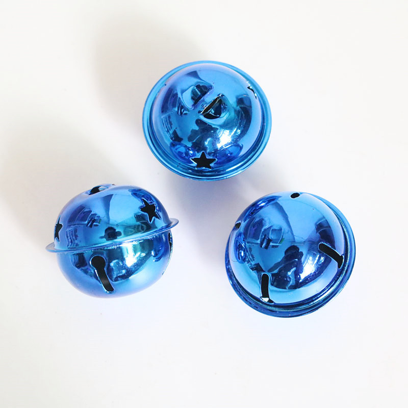 4cm厘米五星圣诞光亮大铃铛 钥匙扣宠物配件 金属工艺品彩色铃铛