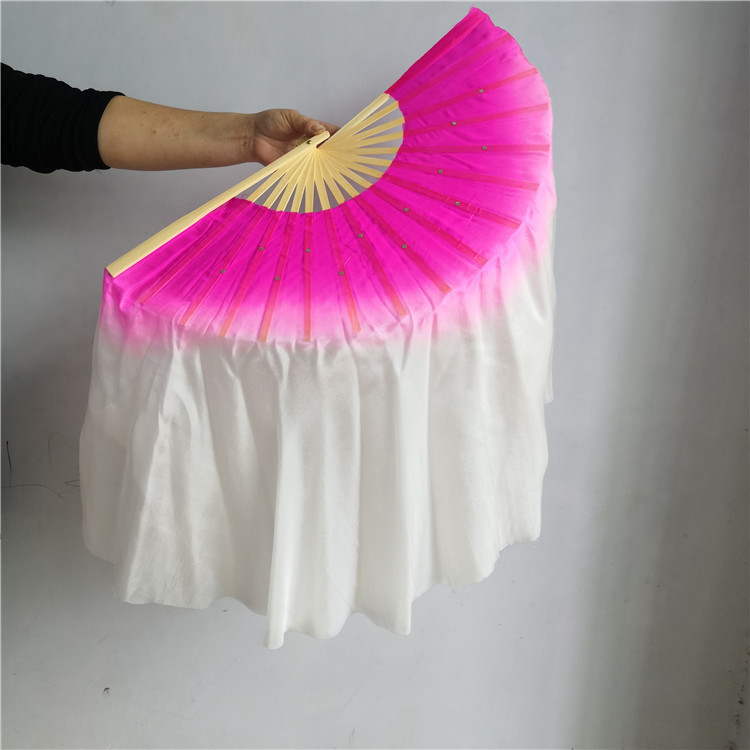 舞蹈扇子跳舞扇大扇子超大真丝双面丝绸跳舞扇子表演用的扇子成人