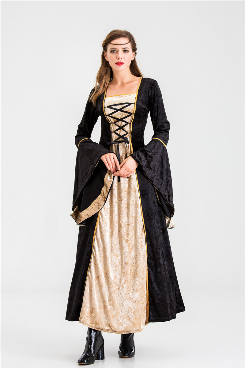 万圣节欧洲复古宫廷装扮服装女王皇后角色演出长裙影楼拍摄服批发