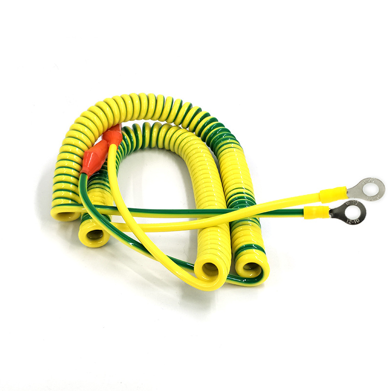 直销黄绿接地线弹簧线 设备接地线 螺旋耐拉伸电线电缆桥架跨接线