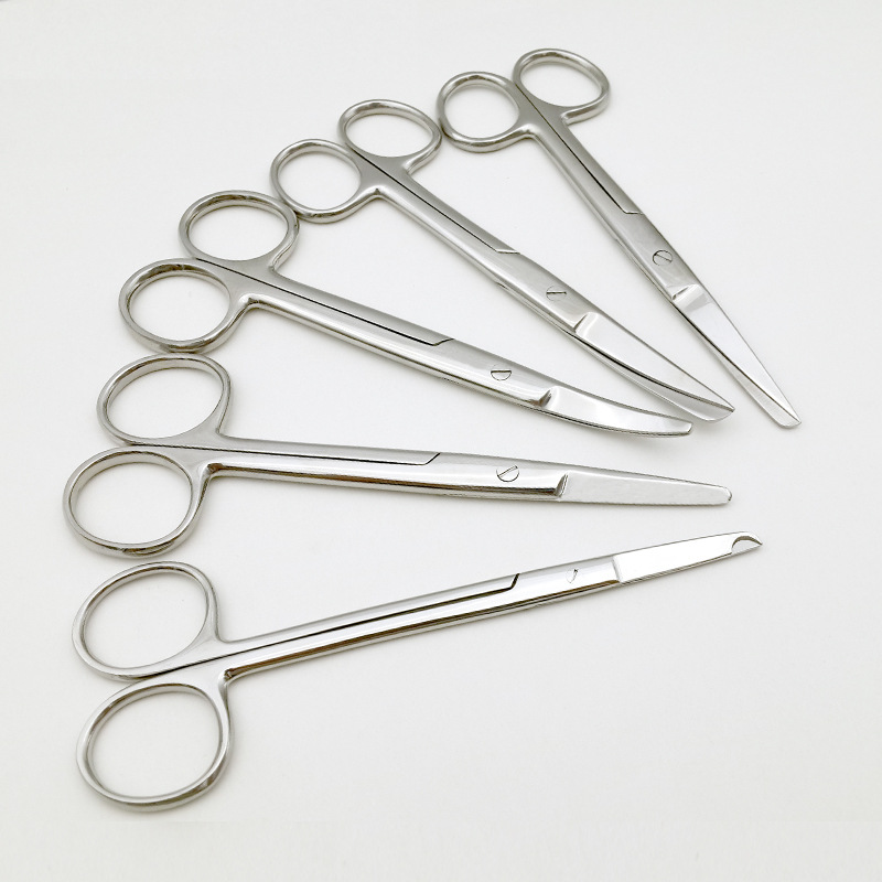 不锈钢手术剪医护士用剪拆线剪组织剪月牙剪圆头剪辅料剪造口袋剪