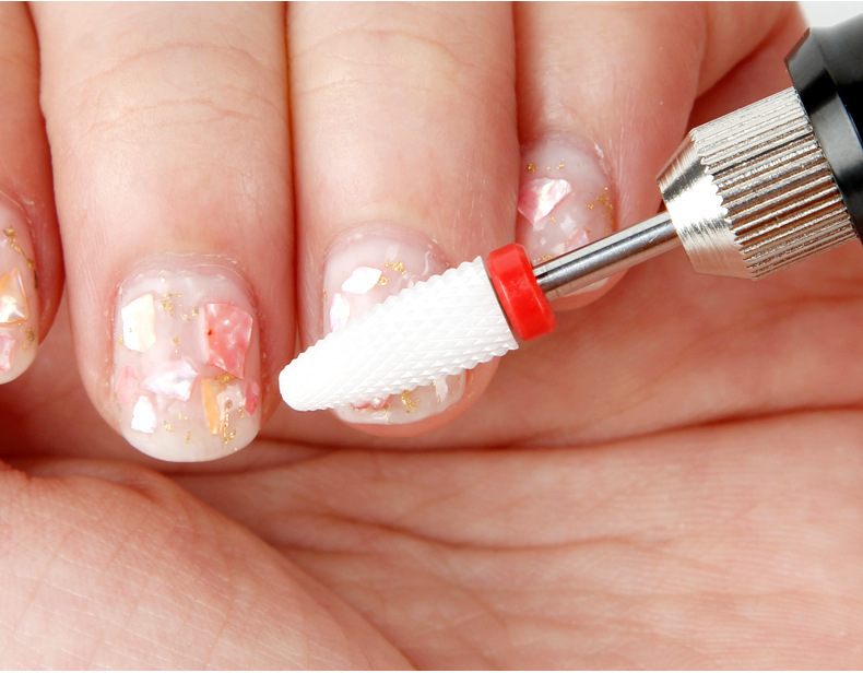 美甲陶瓷头打磨头套装卸甲去死皮钻头电动指甲打磨机配件快速卸甲