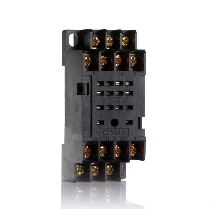 chnt正泰小型中间继电器 大功率 4z继电器底座14脚 czy14a