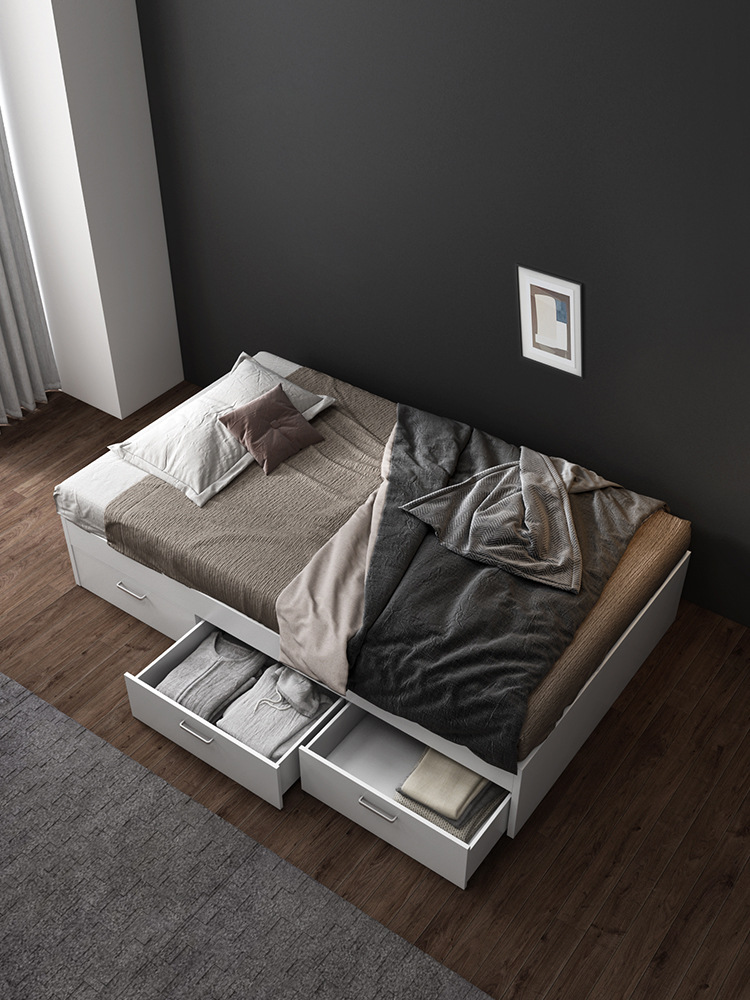 榻榻米床衣柜一体现代简约小户型带衣柜床一体箱式床架收纳储物床