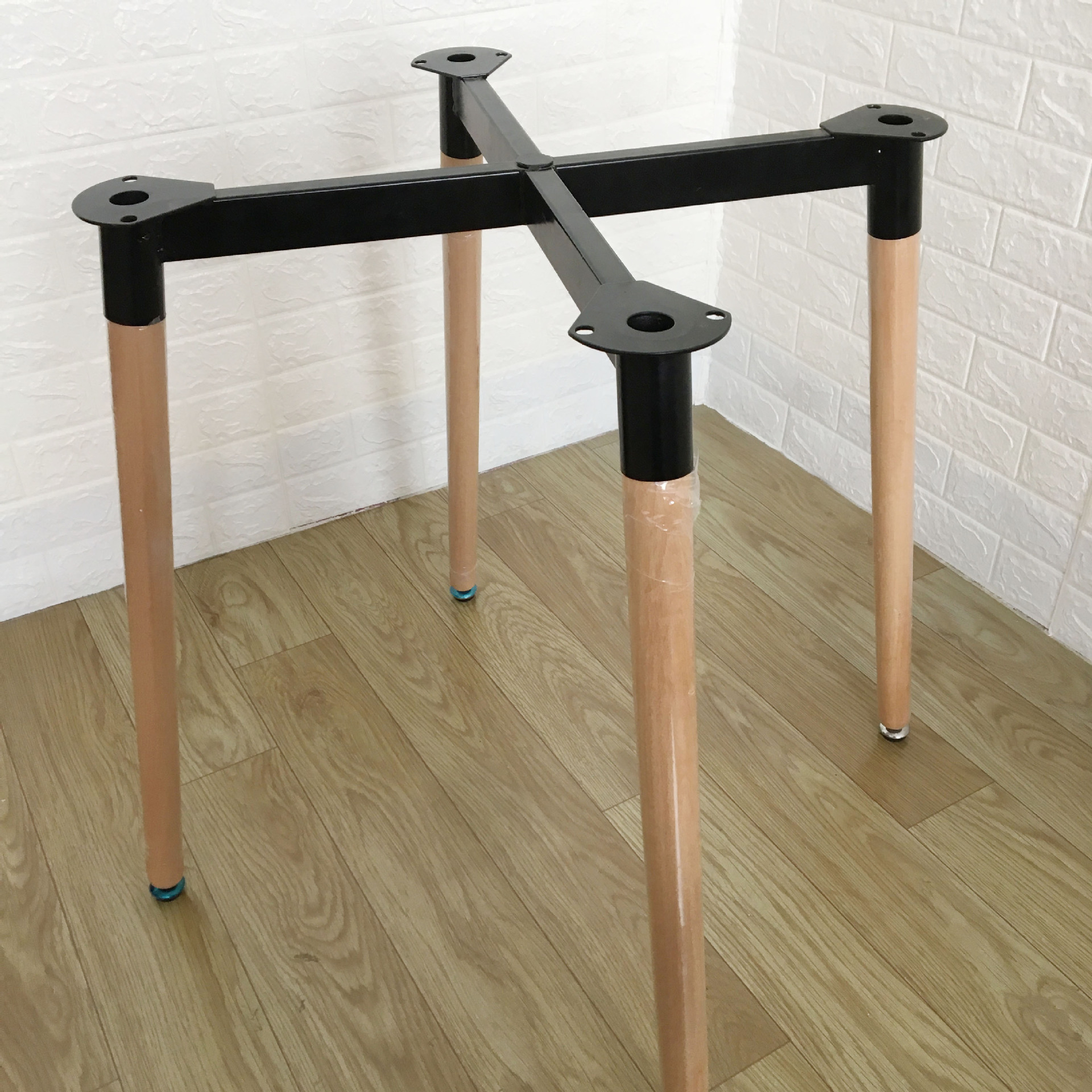 现代烤漆餐桌脚榉木桌子腿颗粒板茶几台架卓架子支撑腿方形桌台脚-阿