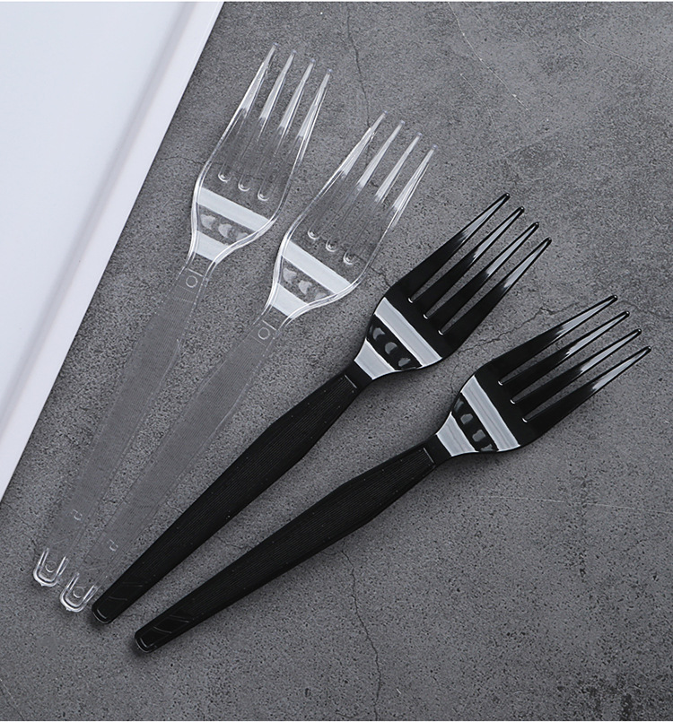 一次性西餐餐叉主餐叉长柄叉甜品蛋糕水果塑料叉意面叉独立包装