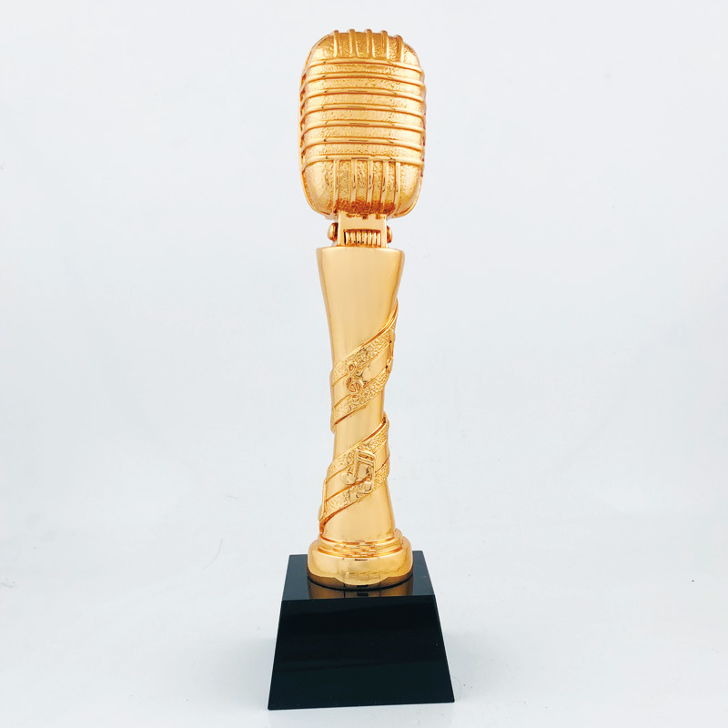 水晶奖杯创意新款树脂奖杯主持人演讲歌唱比赛企业优秀员工颁奖杯