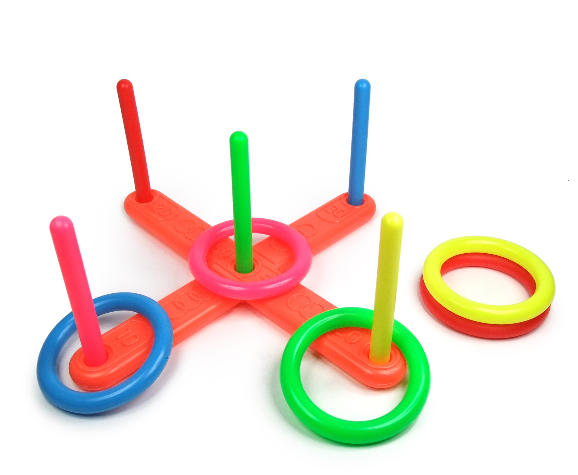 跨境套圈玩具十字5环投掷套圈圈健身玩具亲子抛圈运动体育玩具