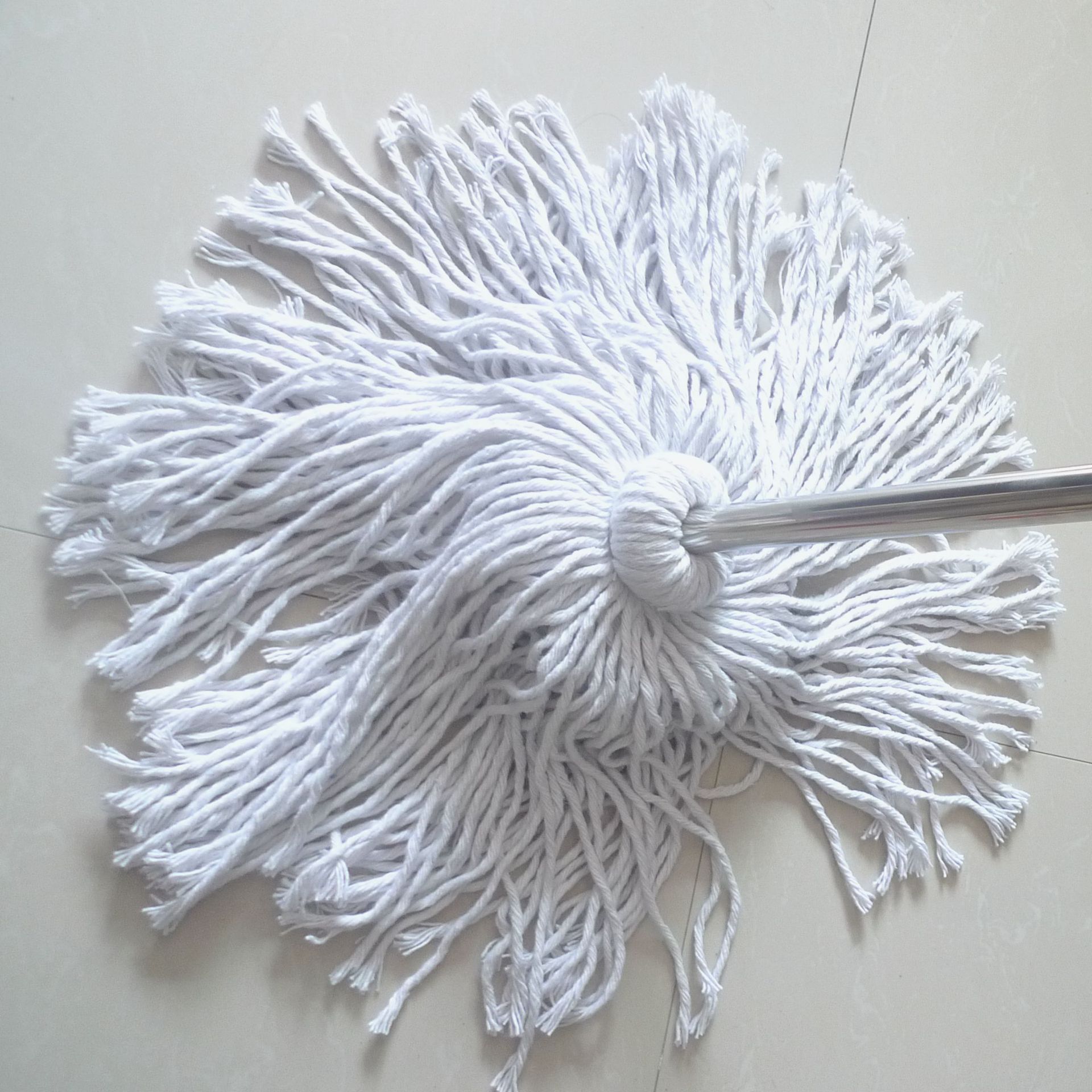 大圆头不锈钢墩布棉线吸水拖把绒线布条老式拖布酒店