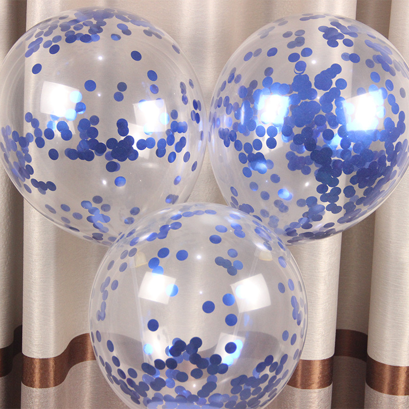 批发亮片气球透明亮片乳胶球婚庆生日布置现场12寸透明乳胶气球